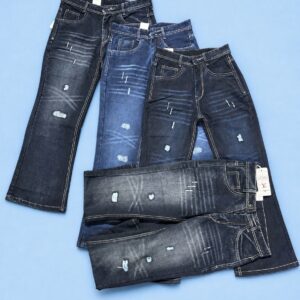 Premium Dark Blue Distressed Denim Jeans for Men